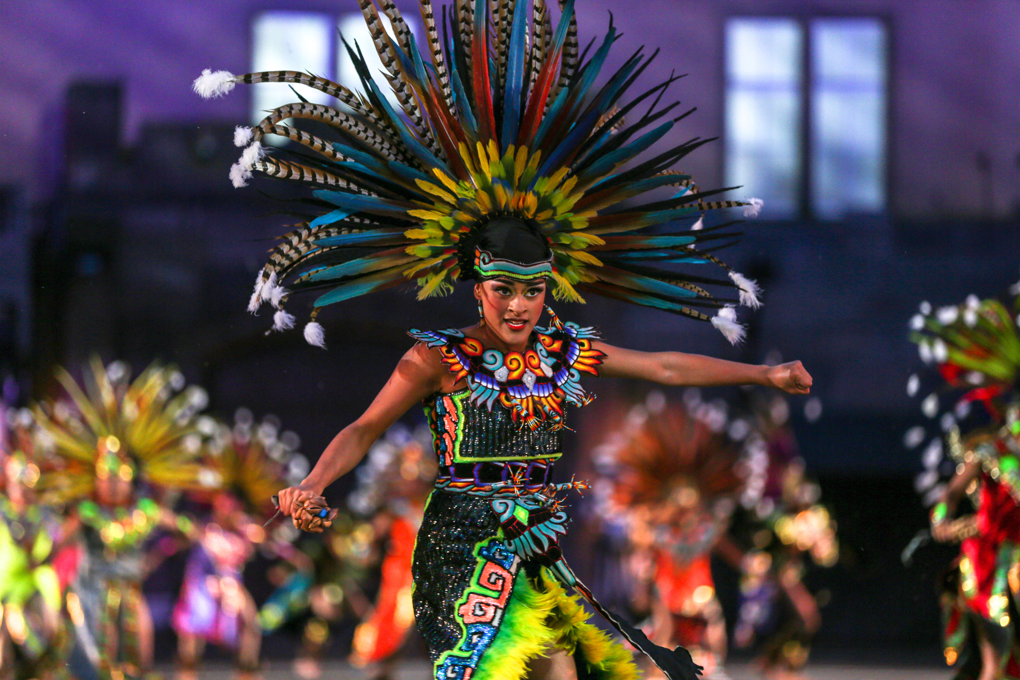 Banda Monumental de México während einer Vorstellung des Basel Tattoos 2023