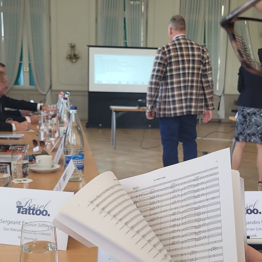 Ein Einblick in das Bandleader Meetings 2023 in Basel für das Basler Tattoo